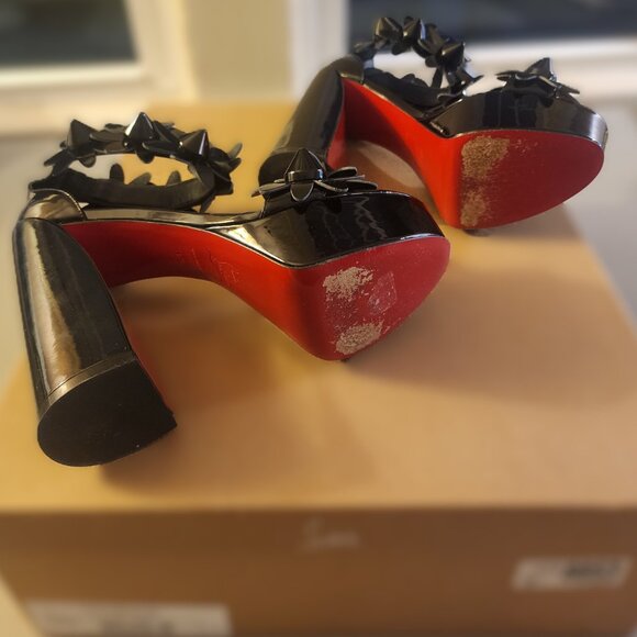 Christian Louboutin Black and Pink Heels main image 0